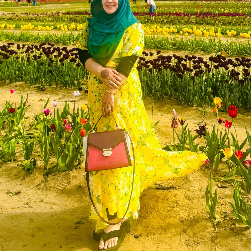 Yellow Floral George maxi Dress long dress